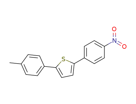 Molecular Structure of 61100-20-7 (Thiophene, 2-(4-methylphenyl)-5-(4-nitrophenyl)-)