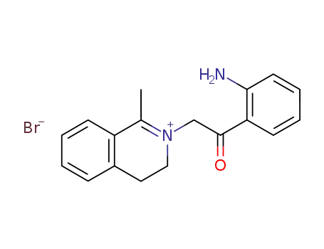 2-(2-amino-phenacyl)-1-methyl-3,4-dihydro-isoquinolinium; bromide