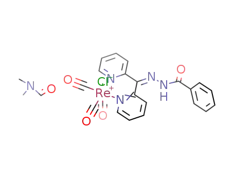 fac-tricarbonylchloro(di-2-pyridylketonebenzoylhydrazone)rhenium(I) dimethylformamide solvate