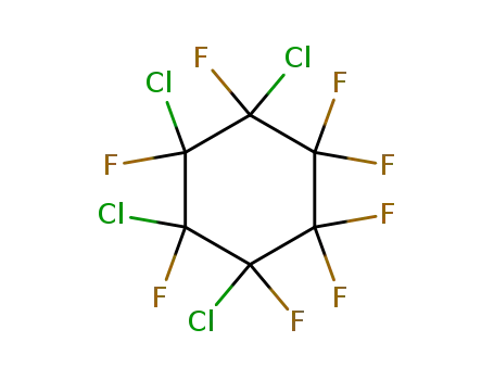 Molecular Structure of 376-46-5 (1,2,3,4-tetrachloro-octafluoro-cyclohexane)