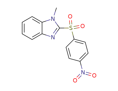 Molecular Structure of 100541-79-5 (1-methyl-2-(4-nitro-benzenesulfonyl)-1<i>H</i>-benzimidazole)