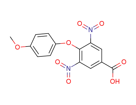 Molecular Structure of 92061-04-6 (4-(4-methoxy-phenoxy)-3,5-dinitro-benzoic acid)