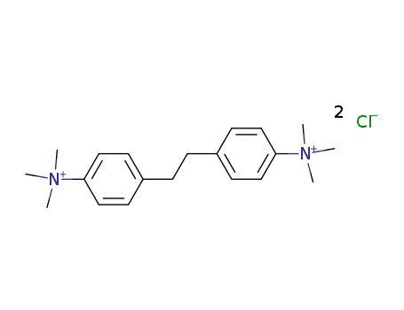 Molecular Structure of 112350-55-7 (hexa-<i>N</i>-methyl-bibenzyl-4,4'-diyl-di-ammonium; dichloride)