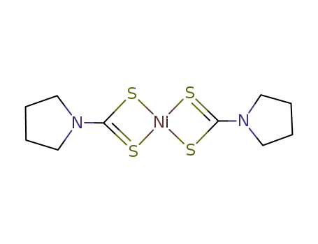 Molecular Structure of 30117-29-4 (bis(pyrrolidinedithiocarbamato)-nickel(II))