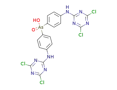 Molecular Structure of 109700-04-1 (bis-[4-(4,6-dichloro-[1,3,5]triazin-2-ylamino)-phenyl]-arsinic acid)
