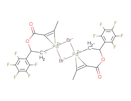 [PdBr(η(1)-η(2)-CH2CH(pentafluorophenyl)OC(O)CH=CHCH3)]2
