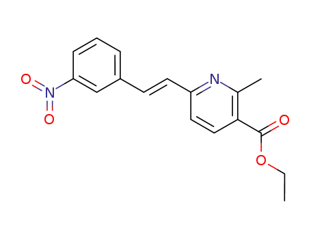 Molecular Structure of 109812-11-5 (2-methyl-6-(3-nitro-<i>trans</i>-styryl)-nicotinic acid ethyl ester)