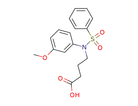 Molecular Structure of 107273-29-0 (4-(<i>N</i>-benzenesulfonyl-<i>m</i>-anisidino)-butyric acid)