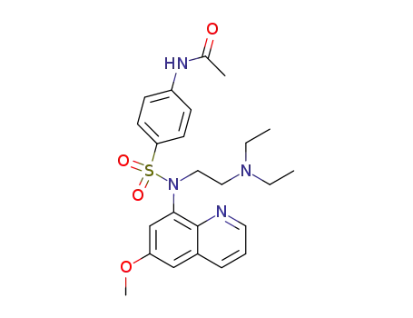 Molecular Structure of 857949-65-6 (<i>N</i>-(<i>N</i>-acetyl-sulfanilyl)-<i>N</i>',<i>N</i>'-diethyl-<i>N</i>-(6-methoxy-[8]quinolyl)-ethylenediamine)