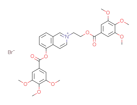 5-(3,4,5-trimethoxy-benzoyloxy)-2-[2-(3,4,5-trimethoxy-benzoyloxy)-ethyl]-isoquinolinium; bromide