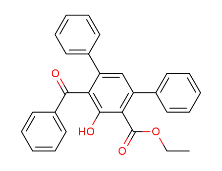 6'-benzoyl-5'-hydroxy-<i>m</i>-terphenyl-4'-carboxylic acid ethyl ester