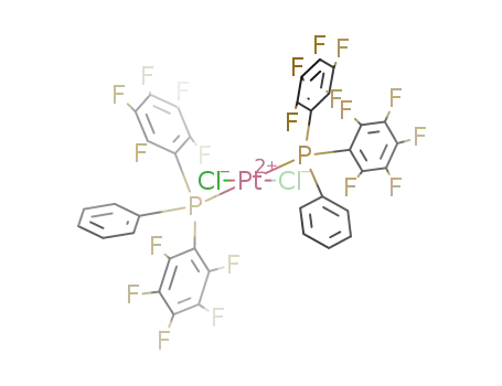 trans-[Pt(II)Cl<sub>2</sub>((pentafluorophenyl)2(phenylphosphine))2]