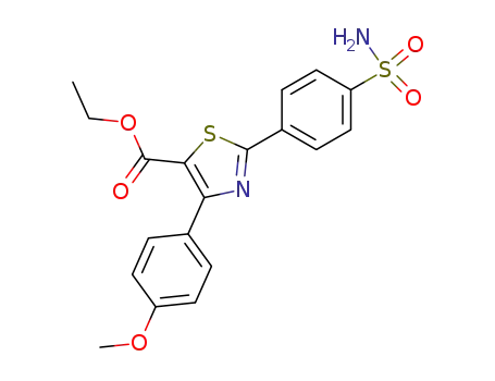 4-(4-methoxy-phenyl)-2-(4-sulfamoyl-phenyl)-thiazole-5-carboxylic acid ethyl ester
