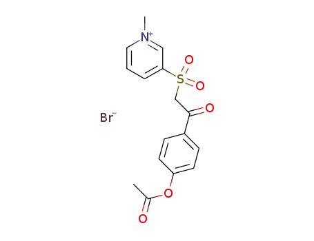 3-[2-(4-acetoxy-phenyl)-2-oxo-ethanesulfonyl]-1-methyl-pyridinium; bromide