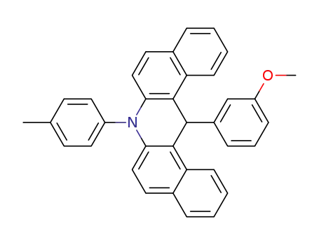 14-(3-methoxy-phenyl)-7-<i>p</i>-tolyl-7,14-dihydro-dibenz[<i>a,j</i>]acridine