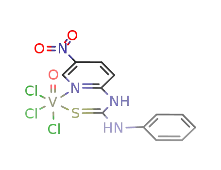 Molecular Structure of 80291-24-3 (Vanadium, trichloro[N-(5-nitro-2-pyridinyl)-N'-phenylthiourea]oxo-)