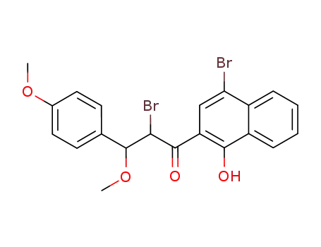 2-bromo-1-(4-bromo-1-hydroxy-[2]naphthyl)-3-methoxy-3-(4-methoxy-phenyl)-propan-1-one