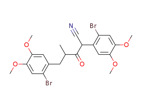 2,5-bis-(2-bromo-4,5-dimethoxy-phenyl)-4-methyl-3-oxo-valeronitrile