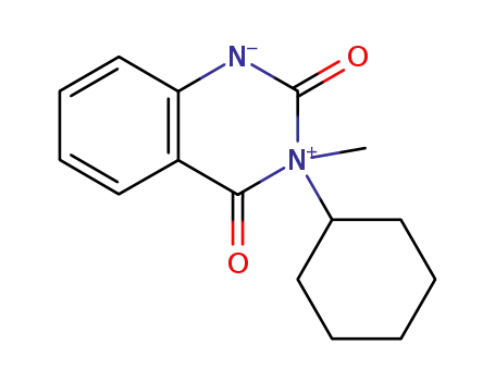 Molecular Structure of 108851-23-6 (3-cyclohexyl-3-methyl-2,4-dioxo-1,2,3,4-tetrahydro-quinazolinium betaine)