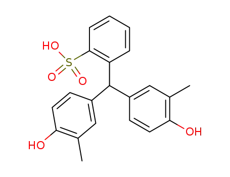 Molecular Structure of 871593-39-4 (2-(4,4'-dihydroxy-3,3'-dimethyl-benzhydryl)-benzenesulfonic acid)