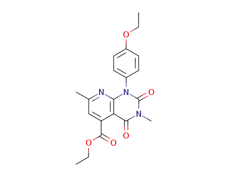 1-(4-ethoxy-phenyl)-3,7-dimethyl-2,4-dioxo-1,2,3,4-tetrahydro-pyrido[2,3-<i>d</i>]pyrimidine-5-carboxylic acid ethyl ester