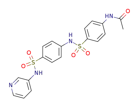 Molecular Structure of 855932-95-5 (<i>N</i>-(<i>N</i>-acetyl-sulfanilyl)-sulfanilic acid-[3]pyridylamide)