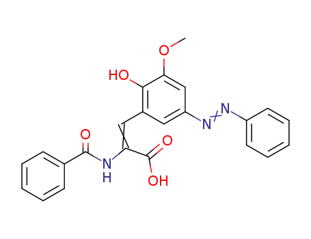 α-benzoylamino-2-hydroxy-3-methoxy-5-phenylazo-cinnamic acid