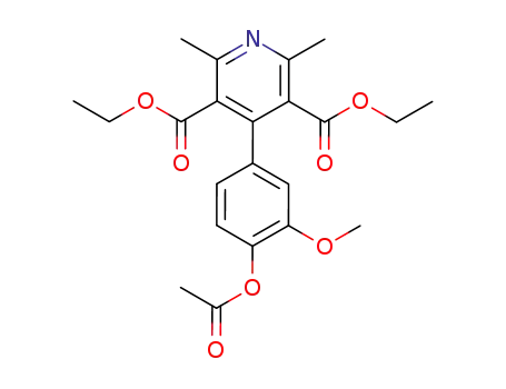 4-(4-acetoxy-3-methoxy-phenyl)-2,6-dimethyl-pyridine-3,5-dicarboxylic acid diethyl ester