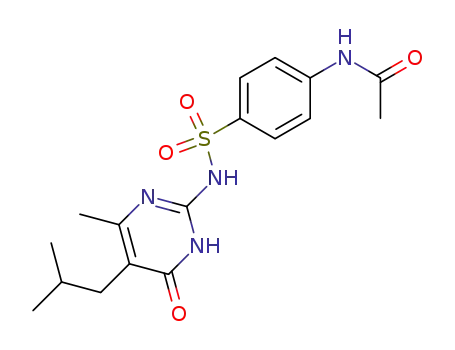 <i>N</i>-acetyl-sulfanilic acid-(5-isobutyl-4-methyl-6-oxo-1,6-dihydro-pyrimidin-2-ylamide)