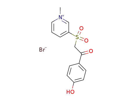 3-[2-(4-hydroxy-phenyl)-2-oxo-ethanesulfonyl]-1-methyl-pyridinium; bromide
