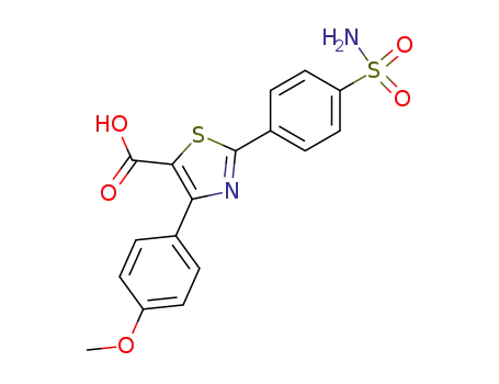 4-(4-methoxy-phenyl)-2-(4-sulfamoyl-phenyl)-thiazole-5-carboxylic acid