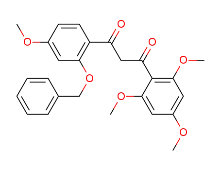 Molecular Structure of 856814-55-6 (1-(2-benzyloxy-4-methoxy-phenyl)-3-(2,4,6-trimethoxy-phenyl)-propane-1,3-dione)