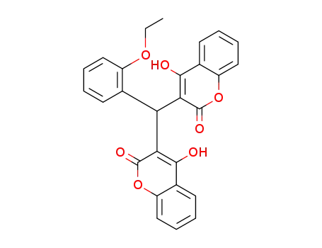 Molecular Structure of 114695-01-1 ((2-ethoxy-phenyl)-bis-(4-hydroxy-2-oxo-2<i>H</i>-chromen-3-yl)-methane)