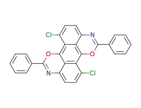 Molecular Structure of 121474-48-4 (6,12-dichloro-2,8-diphenyl-anthra[1,9-<i>de</i>;5,10-<i>d'e'</i>]bis[1,3]oxazine)