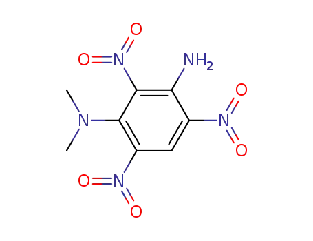 Molecular Structure of 24388-44-1 (<i>N</i>,<i>N</i>-dimethyl-2,4,6-trinitro-<i>m</i>-phenylenediamine)
