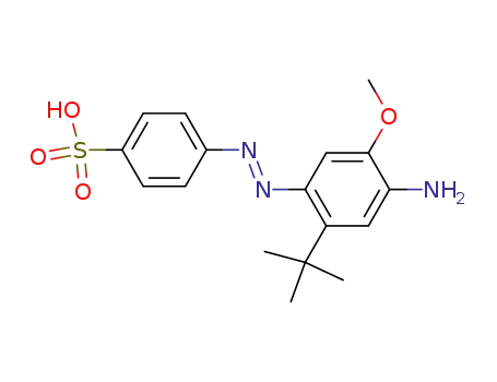 4-(4-amino-2-<i>tert</i>-butyl-5-methoxy-phenylazo)-benzenesulfonic acid