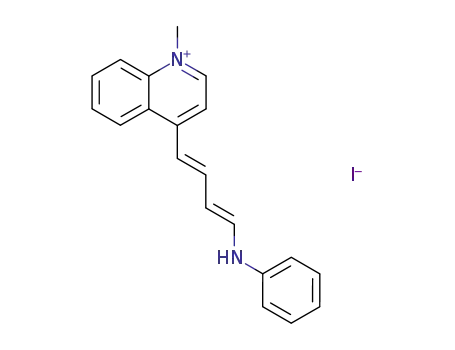 Molecular Structure of 67492-39-1 (Quinolinium, 1-methyl-4-[4-(phenylamino)-1,3-butadienyl]-, iodide)