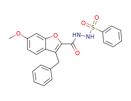 <i>N</i>-benzenesulfonyl-<i>N</i>'-(3-benzyl-6-methoxy-benzofuran-2-carbonyl)-hydrazine