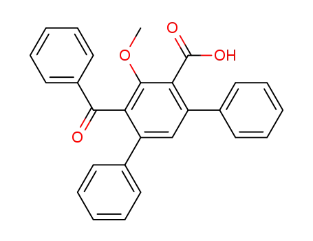 6'-benzoyl-5'-methoxy-<i>m</i>-terphenyl-4'-carboxylic acid