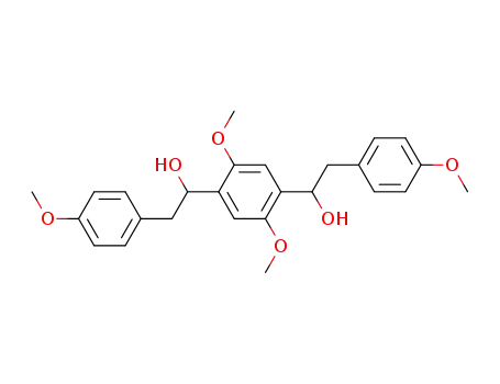 Molecular Structure of 114327-59-2 (1,4-bis-(α-hydroxy-4-methoxy-phenethyl)-2,5-dimethoxy-benzene)