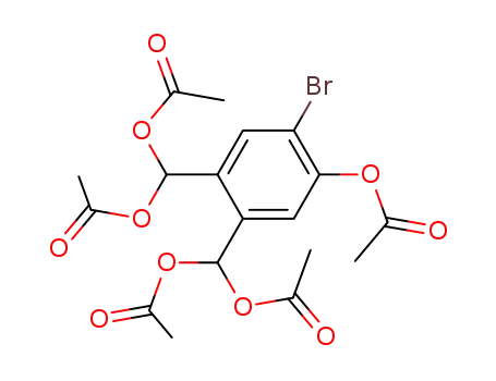 Molecular Structure of 859782-00-6 (1-acetoxy-2-bromo-4,5-bis-diacetoxymethyl-benzene)