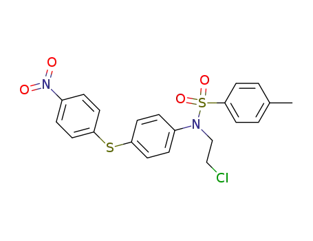 toluene-4-sulfonic acid-[<i>N</i>-(2-chloro-ethyl)-4-(4-nitro-phenylsulfanyl)-anilide]