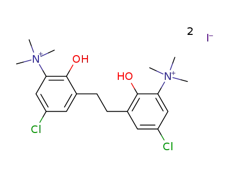 hexa-<i>N</i>-methyl-<i>N</i>,<i>N</i>'-(5,5'-dichloro-2,2'-dihydroxy-bibenzyl-3,3'-diyl)-di-ammonium; diiodide