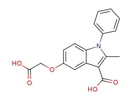 5-carboxymethoxy-2-methyl-1-phenyl-indole-3-carboxylic acid