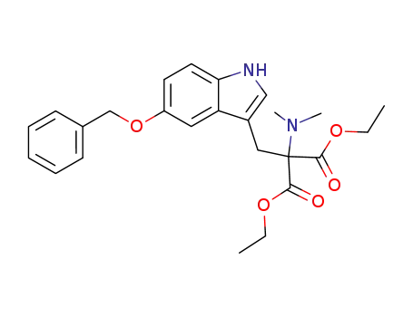 (5-benzyloxy-indol-3-ylmethyl)-dimethylamino-malonic acid diethyl ester