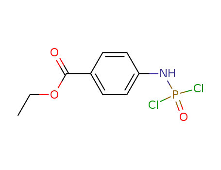 Molecular Structure of 117920-44-2 (4-(dichlorophosphoryl-amino)-benzoic acid ethyl ester)