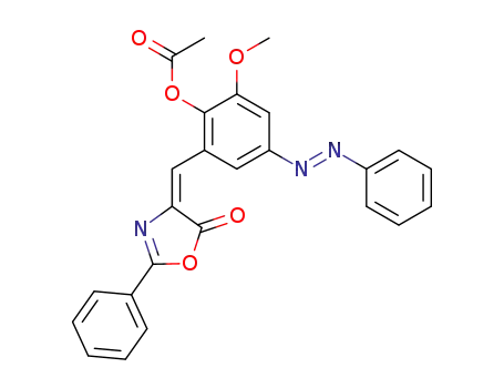 4-(2-acetoxy-3-methoxy-5-phenylazo-benzylidene)-2-phenyl-4<i>H</i>-oxazol-5-one