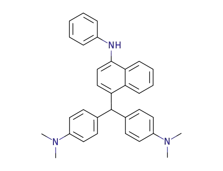 Molecular Structure of 82941-24-0 ((4-anilino-[1]naphthyl)-bis-(4-dimethylamino-phenyl)-methane)