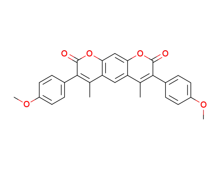 3,7-bis-(4-methoxy-phenyl)-4,6-dimethyl-pyrano[3,2-<i>g</i>]chromene-2,8-dione
