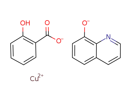 Molecular Structure of 15003-72-2 (Copper, [2-(hydroxy-kO)benzoato-kO](8-quinolinolato-kN1,kO8)-)